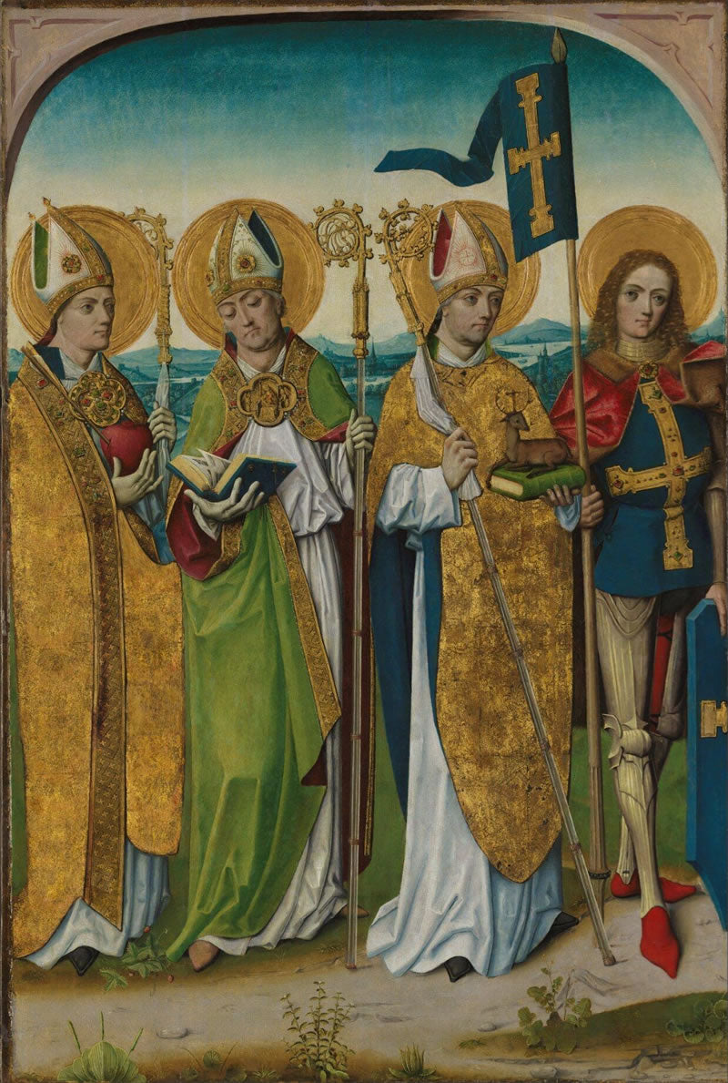 Saints Augustine, Ludger, Hubert and Gereon or Maurice