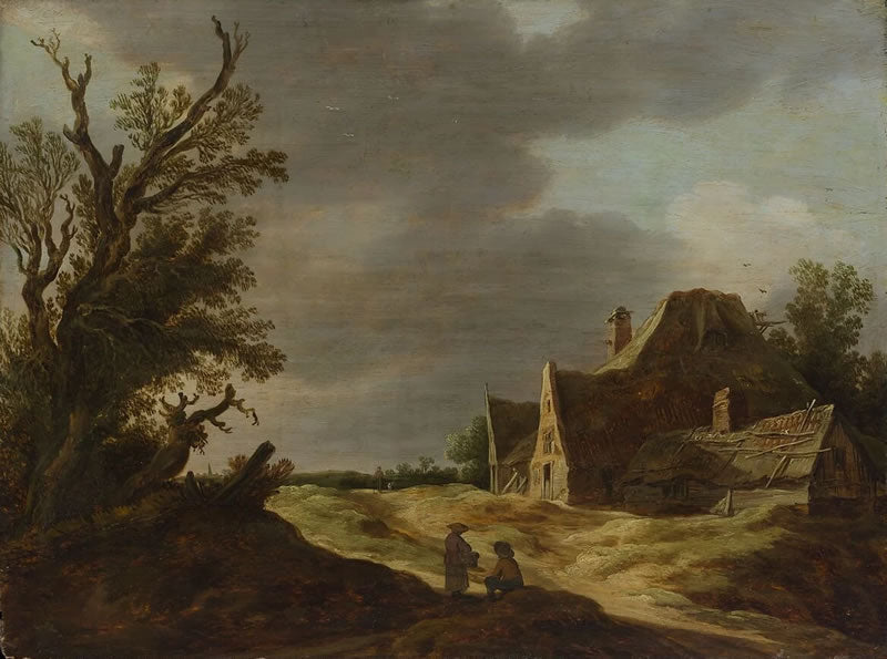 Sandy Road with a Farmhouse