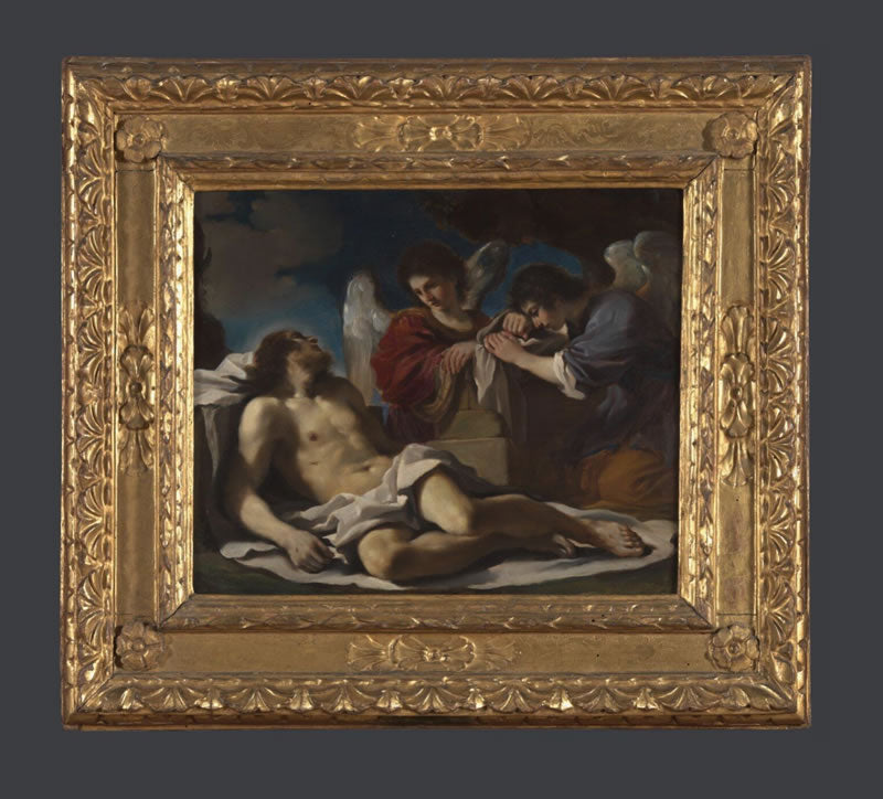 The Dead Christ mourned by Two Angels
