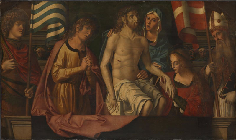 The Lamentation over the Dead Christ with Saint Valerian and Saint Mercurialis