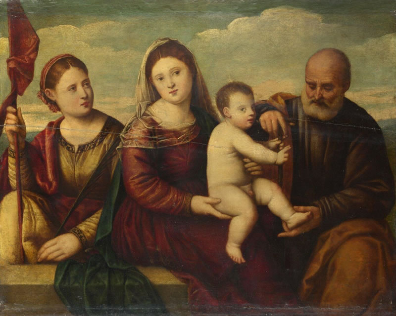 The Madonna and Child with Saint Joseph and a Female Martyr