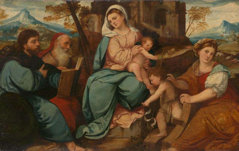 The Madonna and Child with Saints James the Greater, Jerome, the Infant Baptist and Catherine of Alexandria