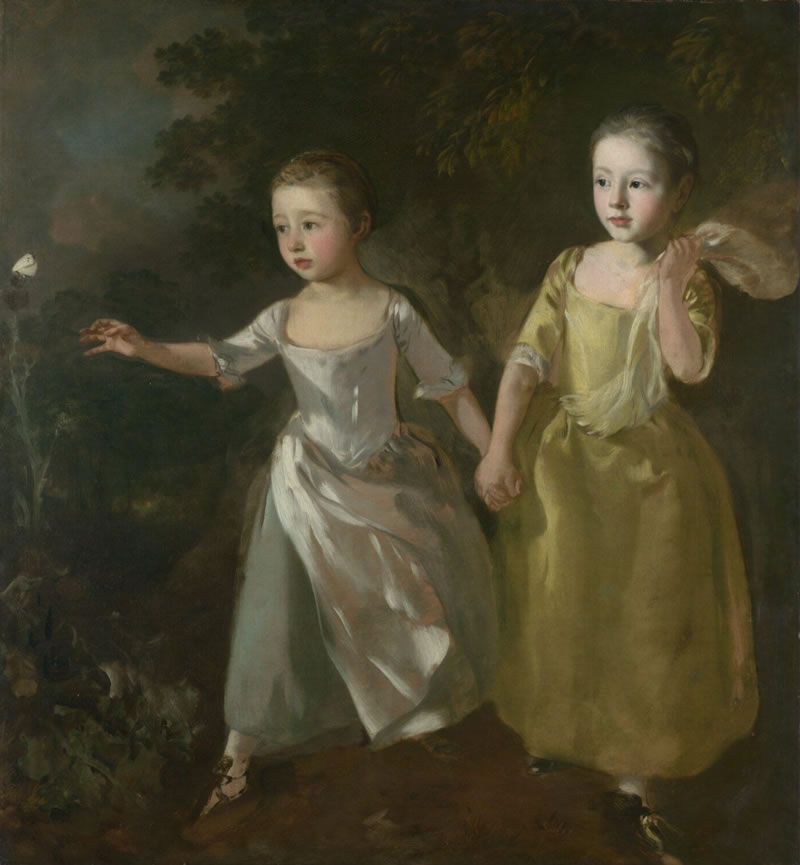 The Painters Daughters Chasing a Butterfly