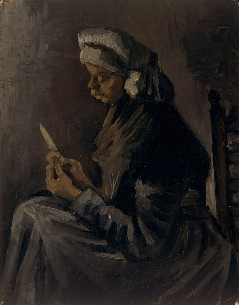 The Potato Peeler (reverse: Self-Portrait with a Straw Hat)
