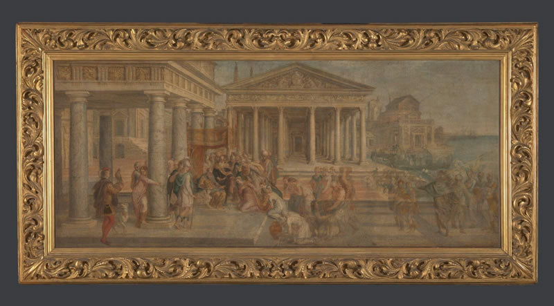 The Queen of Sheba before King Solomon