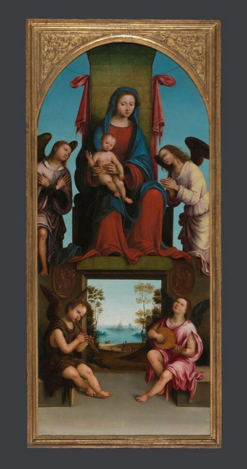 The Virgin and Child enthroned with Angels