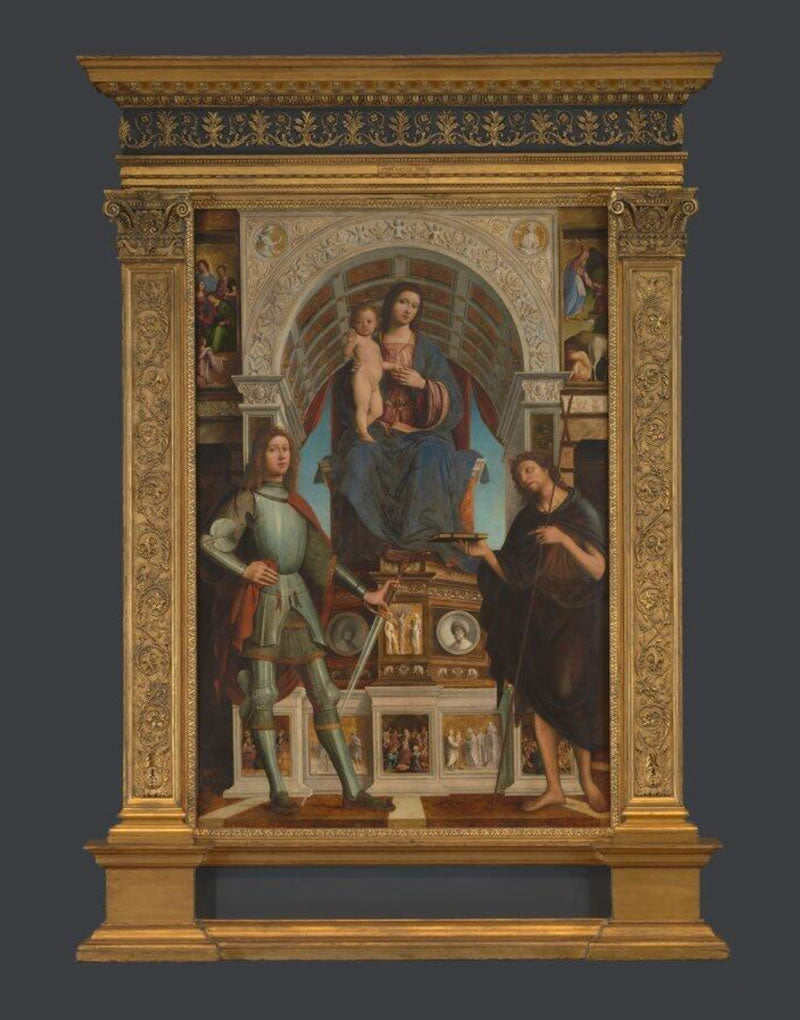The Virgin and Child enthroned with Saint George and Saint John the Baptist ('Pala Strozzi')