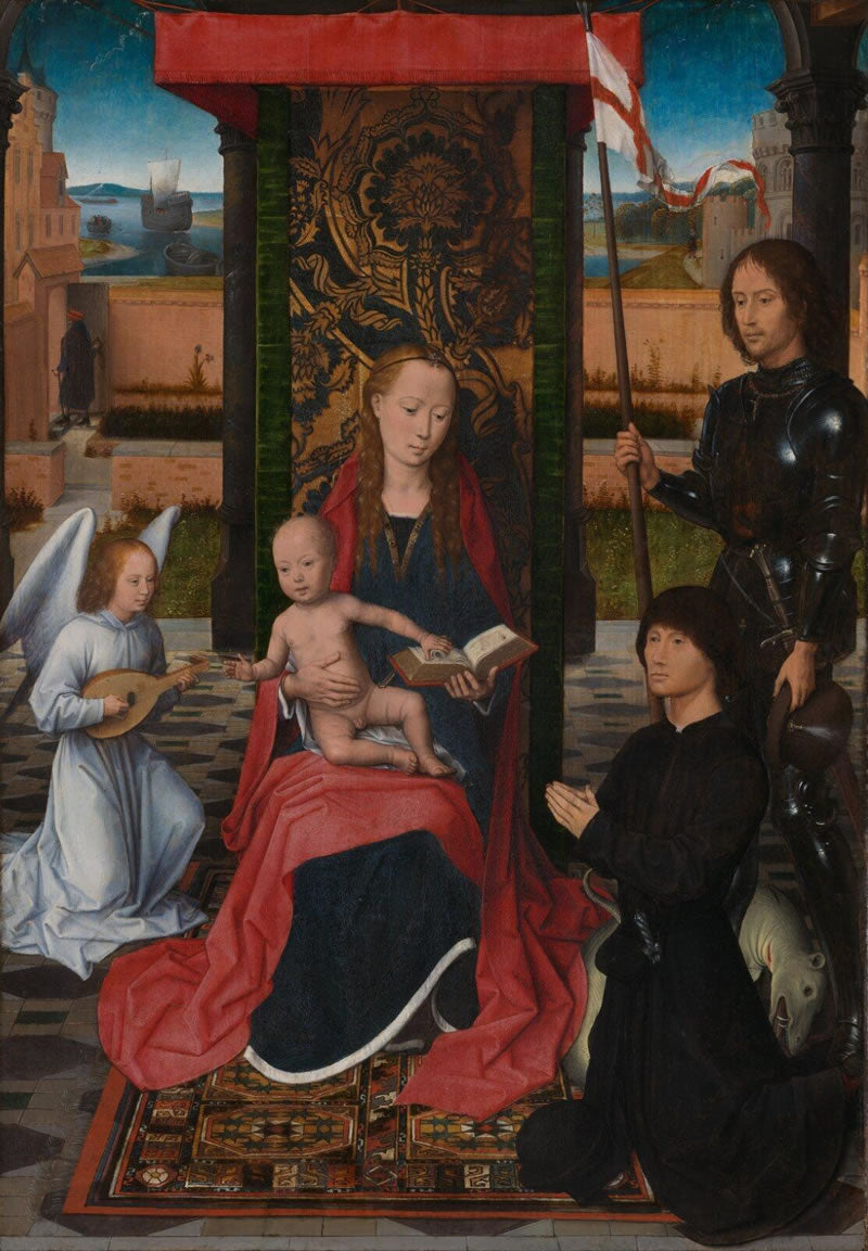 The Virgin and Child with an Angel, Saint George and a Donor