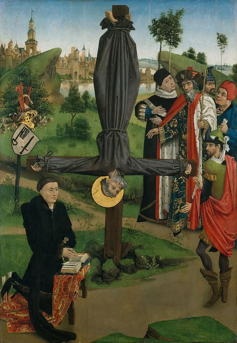 The Crucifixion of Saint Peter with a Donor