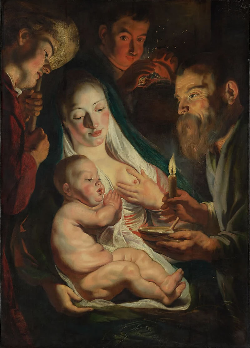 The Holy Family with Shepherds