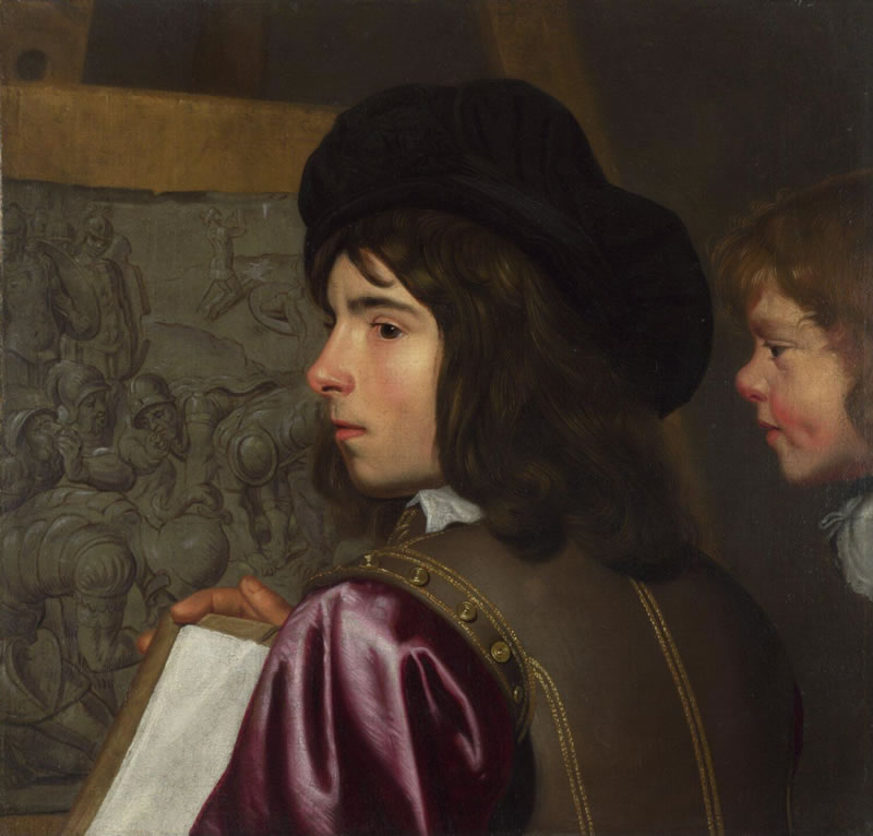 Two Boys Before an Easel
