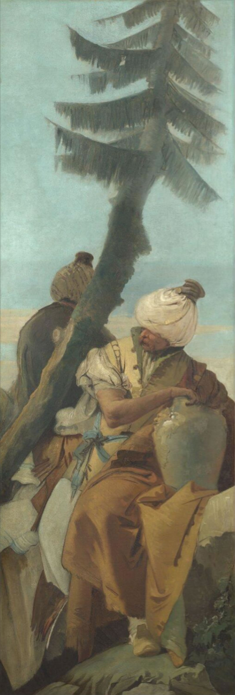 Two Men seated under a Tree