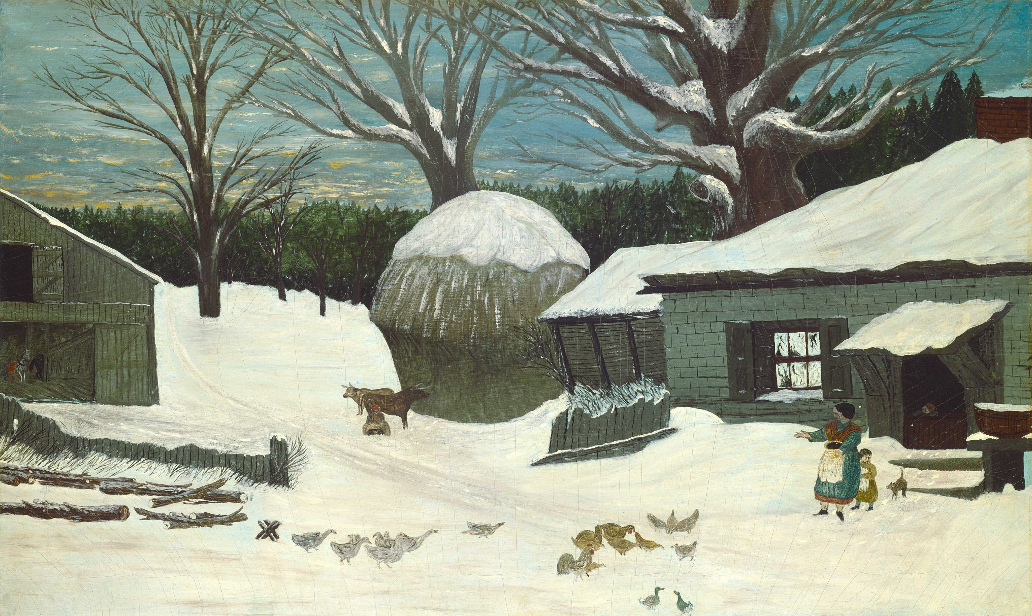 New England Farm in Winter