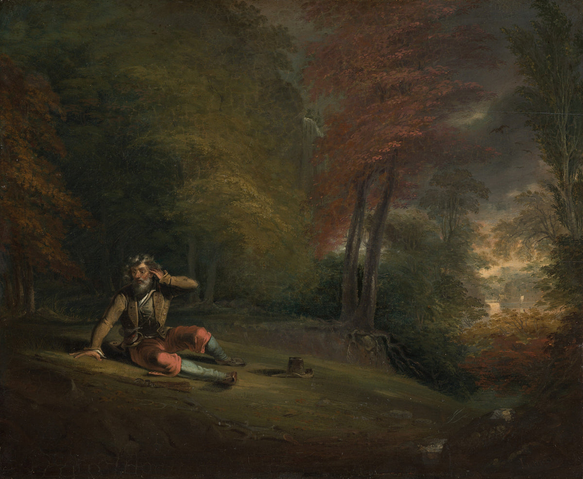 Rip Van Winkle Awakening from his Long Sleep